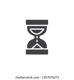 Sand hourglass vector icon. filled flat sign for mobile concept and web design. Glass clock glyph icon. Timer symbol, logo illustration. Pixel perfect vector graphics
