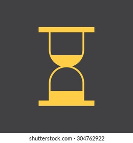 Sand hourglass,sand clock flat simple style icon. Vector EPS8