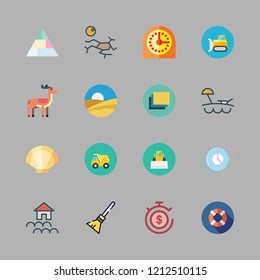 sand icon set. vector set about desert, pyramid, drought and dump truck icons set.