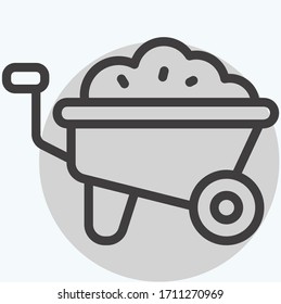 ilustración vectorial de icono de arena plana