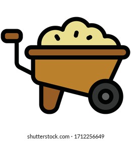  sand icon vector illustration flat