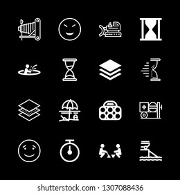 sand icons set with layers, beach and petanque vector set