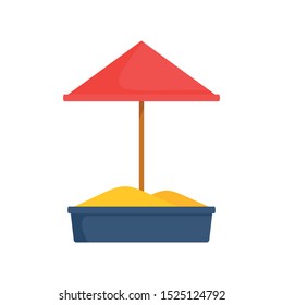 Sand kid playground icon. Flat illustration of sand kid playground vector icon for web design