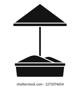 Sand kid playground icon. Simple illustration of sand kid playground vector icon for web design isolated on white background