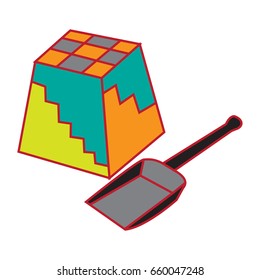 Sand mold icon flat color