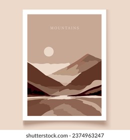 sand mountains poster vector brown colors