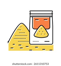 sand package color icon vector. sand package sign. isolated symbol illustration