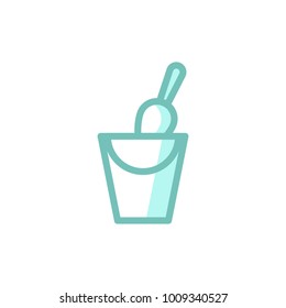 sand pail icon. shady style