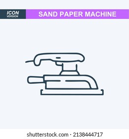 Sand Paper Machine Icon Vector Sign Symbol