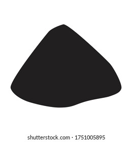 Sand pile vector icon.Black vector icon isolated on white background sand pile.