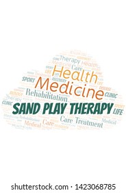 Sand Play Therapy Word Cloud. Wordcloud Made With Text Only.