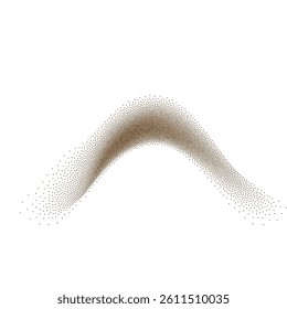 Sand powder splash. Flying coffee or chocolate powder. Abstract vector illustration. Brown dust particles in motion isolated on transparent background.