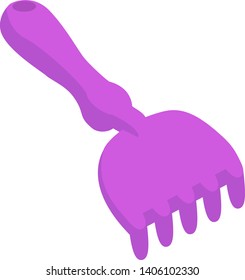 sand scoop for children, sandbox rake, children's beach toys, vector