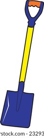 cuchara de arena en estilo de arte vectorial