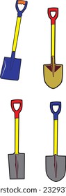 sand scoop in vector art style