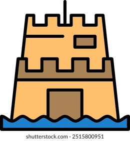 Sand sculpture Vector Icon Design Symbol