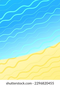 El fondo abstracto de la arena y el mar, con un degradado simple