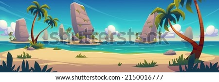 Similar – Image, Stock Photo Tropical harbor bay in evening. Golden hour in lagoon in Philippines, Palawan, El Nido. Sunset on beach. Tranquil scenic sundown above mountains islands on horizon