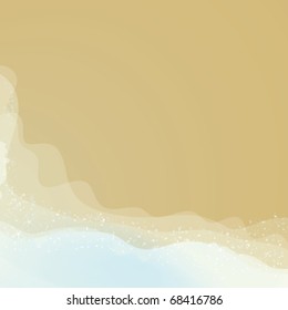 Sand and sea foam