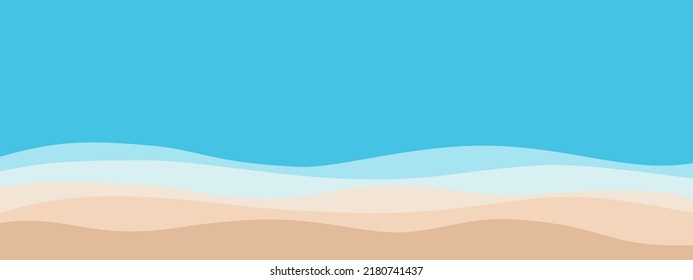 Textura de la ilustración de arena y mar. Fondo plano