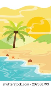 Sand Sea and Island