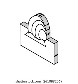 sand sea shell isometric icon vector. sand sea shell sign. isolated symbol illustration