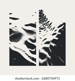 Sand with shadows grunge vector texture, natural grainy surface, versatile design element for backgrounds, posters, and creative projects.