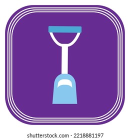 Sand Shovel Icon Vector Image On Purple Background