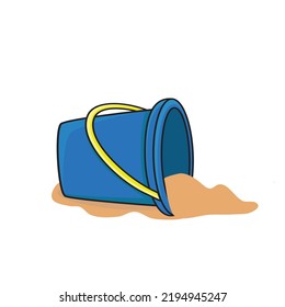 sand spilled from the basket vector logo icon design illustration