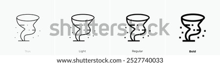 sand storm icon. Thin, Light Regular And Bold style design isolated on white background