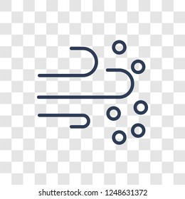 Sand storms icon. Trendy linear Sand storms logo concept on transparent background from Weather collection