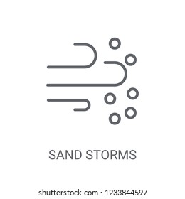 Sand storms icon. Trendy Sand storms logo concept on white background from Weather collection. Suitable for use on web apps, mobile apps and print media.