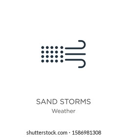 Sand storms icon vector. Trendy flat sand storms icon from weather collection isolated on white background. Vector illustration can be used for web and mobile graphic design, logo, eps10