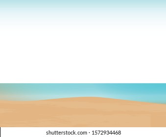 A sand and surf shoreline as a summer day background