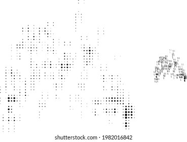 Sand swarm halftone dot icon illustration. Halftone pattern contains round points. Vector illustration of sand swarm icon on a white background. Flat abstraction for sand swarm object.