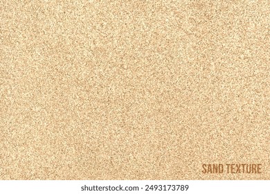 Sand texture background. Sandy beach pattern near sea. Desert ground. Fine granular realistic seamless vector illustration. Endless beige beach dune.