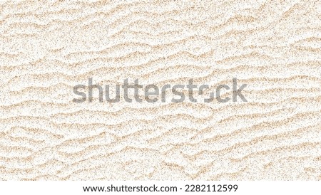 Sand texture with beach background and beige pattern creating wave ripple surface. Natural desert summer coastal design with soft smooth wavy line for tropical vacation travel vector illustration