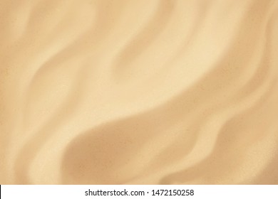 Sand texture top view, vector.