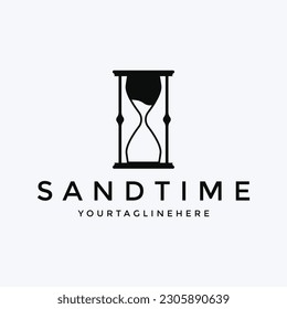sand time clock logo design template