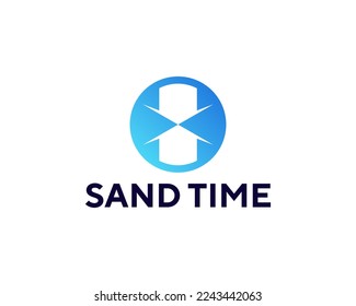 Sand Time Simple Vector Logo