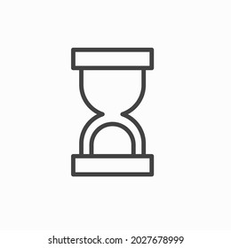 Vector simple de tiempo de arena con fondo blanco