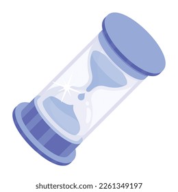 Sand timer 2d icon is ready for use   