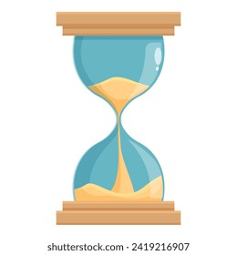 Sand timer clock icon cartoon vector. Swift digital. Game waiting