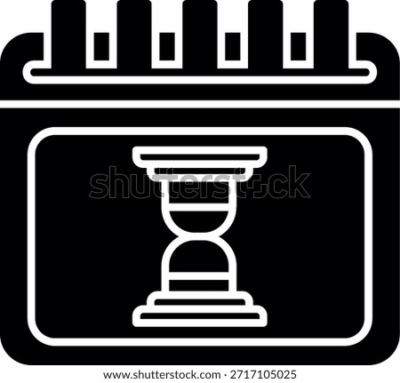 Sand Timer Glyph Style Icon Design