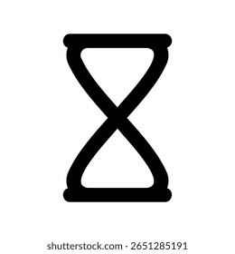 Sand timer graphic representing elapsed time or a countdown process