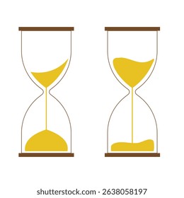 Sand Timer Icon set. Variety Unique Design. Hourglass icons on isolated background. Hourglass sand timer vector illustration.