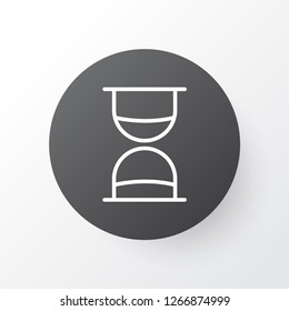 Sand timer icon symbol. Premium quality isolated hourglass element in trendy style.