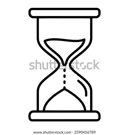 Sand Timer Running Icon Representing Time Management, Urgency, and Deadlines