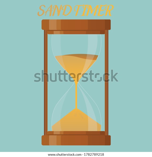 Sand Timer Vintage Vector Illustration Stock Vector (Royalty Free ...