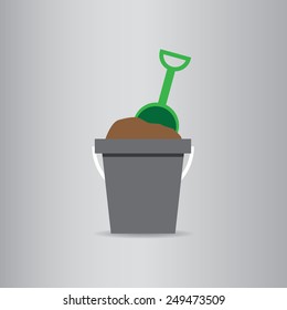 sand toy flat icon  vector illustration eps10